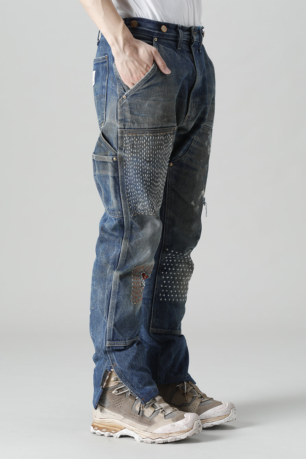 REWORKED PAINTER DENIM PANTS