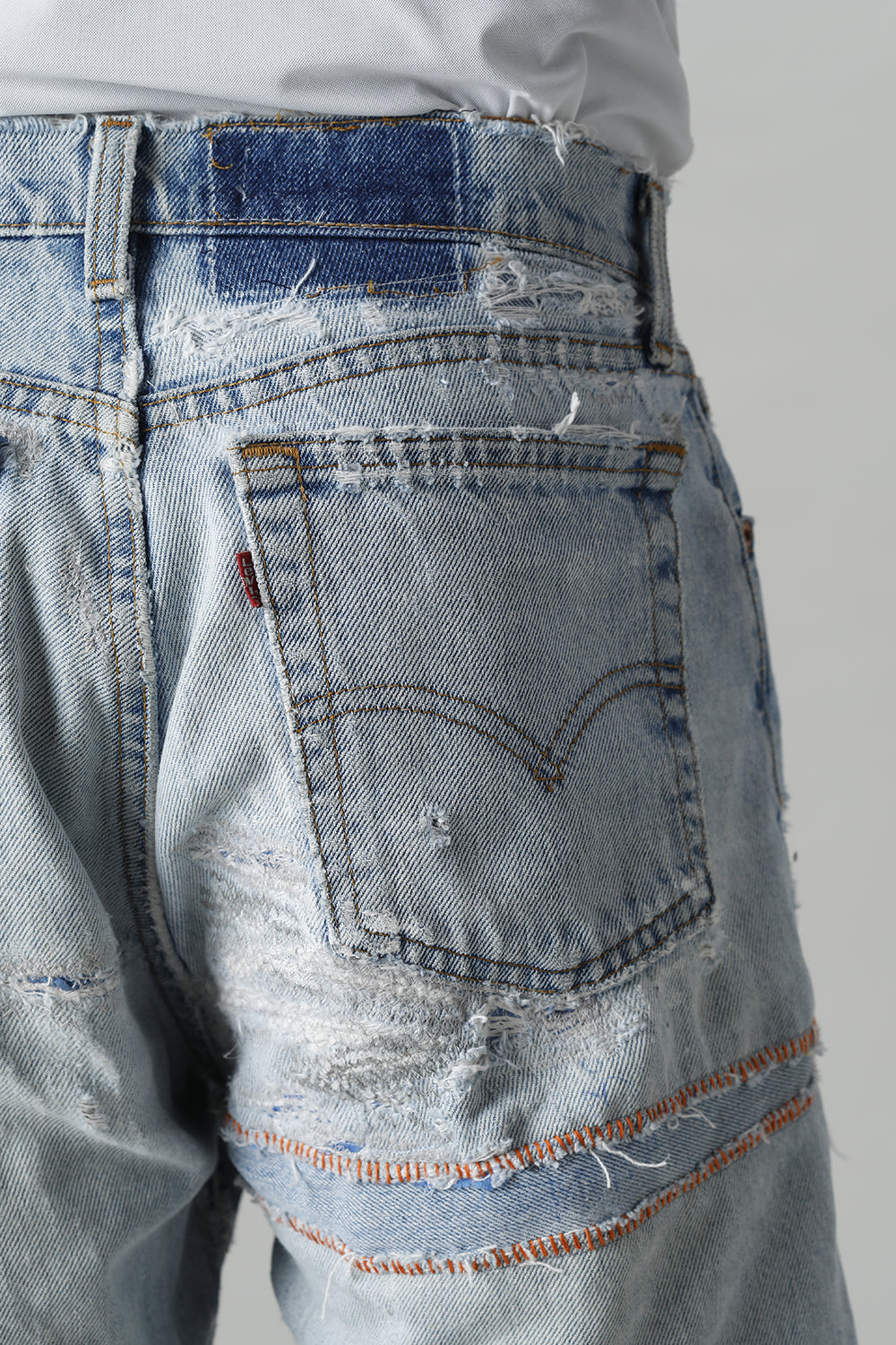 リワークド ダメージ デニムショーツ