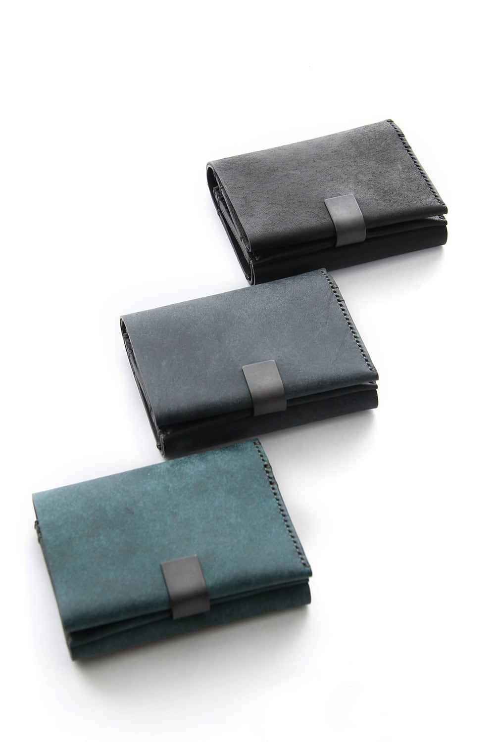 Minimal Trifold Wallet A - io-07-016 Petrolio