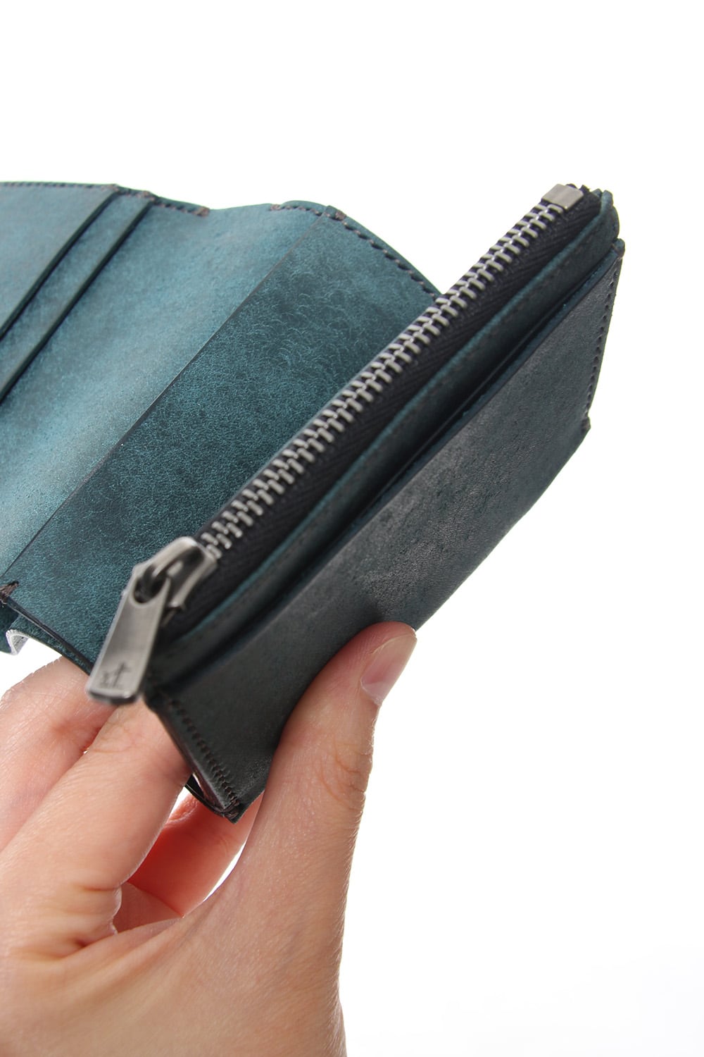 Minimal Trifold Wallet A - io-07-016 Petrolio