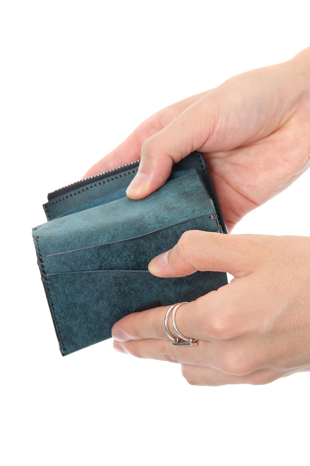 Minimal Trifold Wallet A - io-07-016 Petrolio