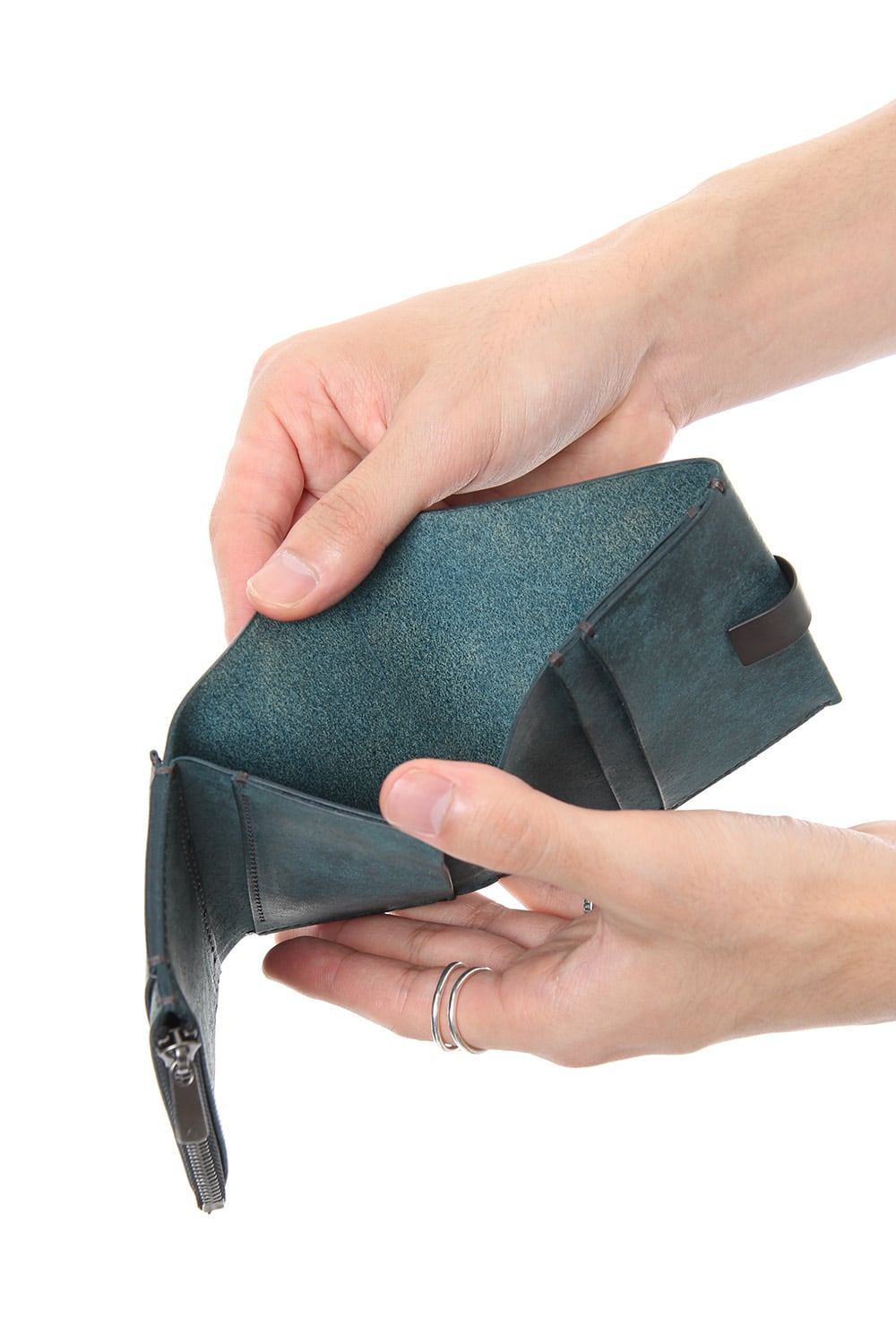 Minimal Trifold Wallet A - io-07-016 Petrolio