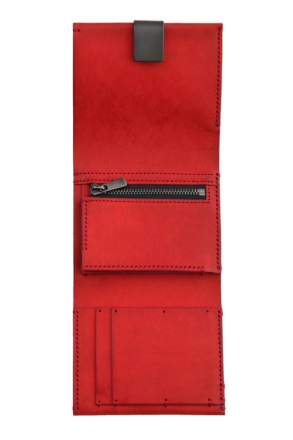 Minimal Trifold Wallet B - Red