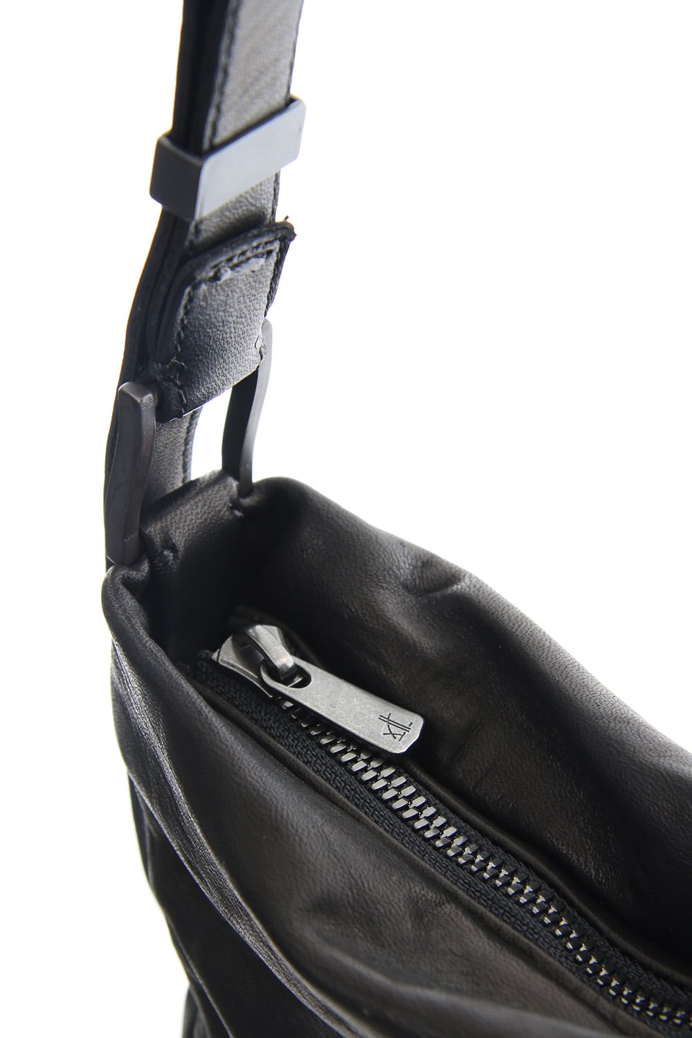 japanese Horse Sacoche Bag Buckle type Black Wash & Oiled