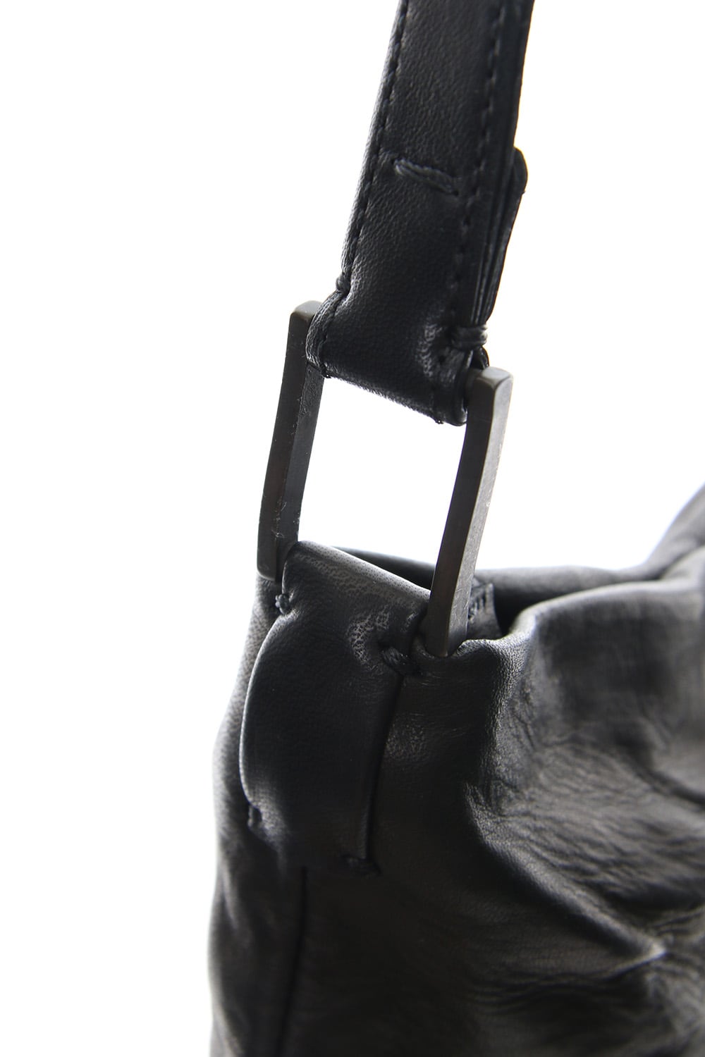 japanese Horse Sacoche Bag Buckle type Black Wash & Oiled