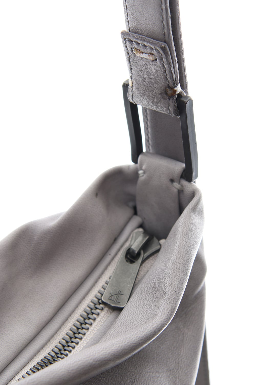 japanese Horse Sacoche Bag Buckle type Ice gray Wash & Oiled