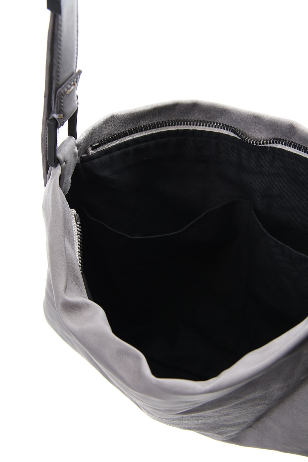 japanese Horse Sacoche Bag Buckle type Ice gray Wash & Oiled