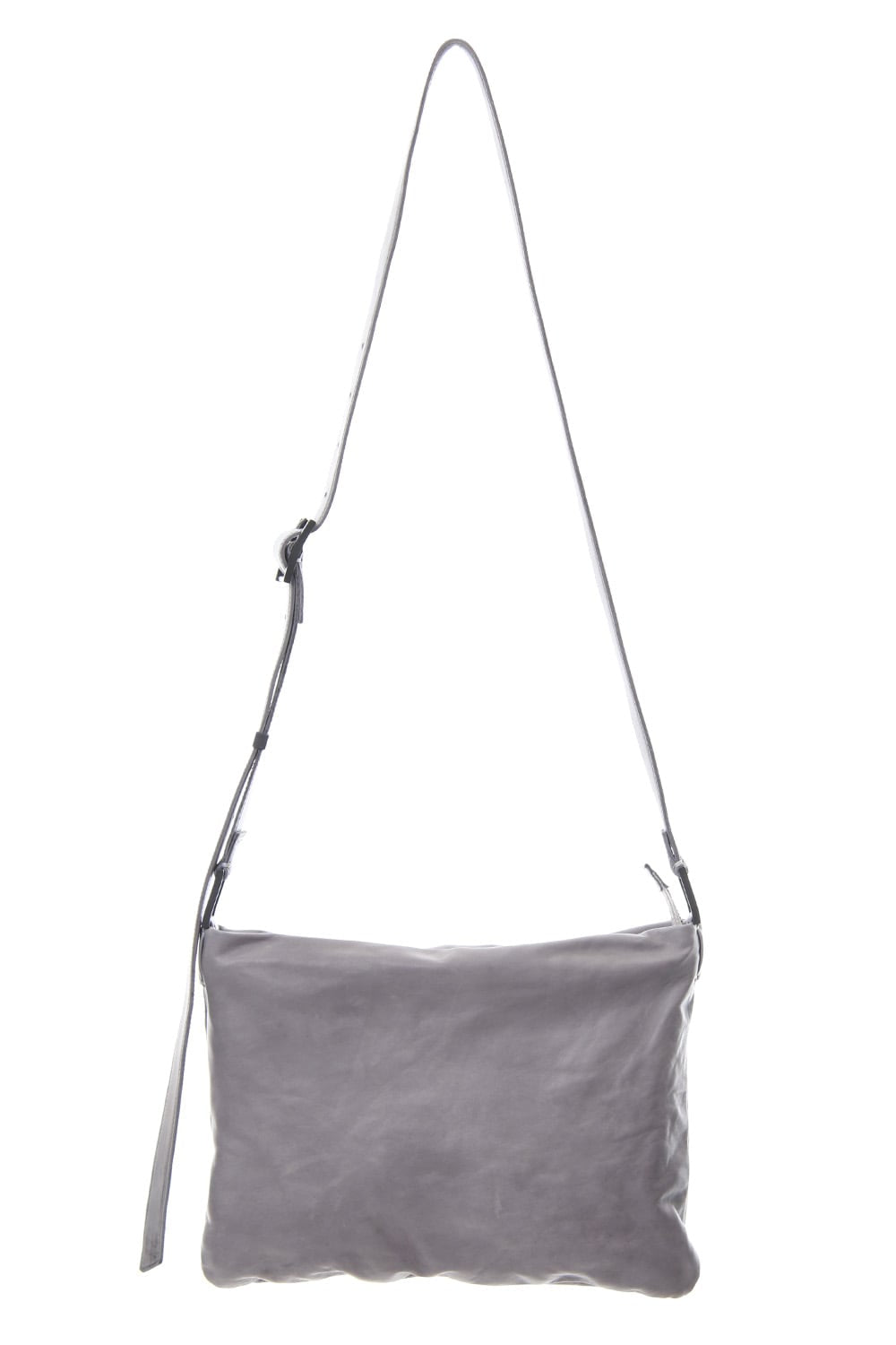 japanese Horse Sacoche Bag Buckle type Ice gray Wash & Oiled