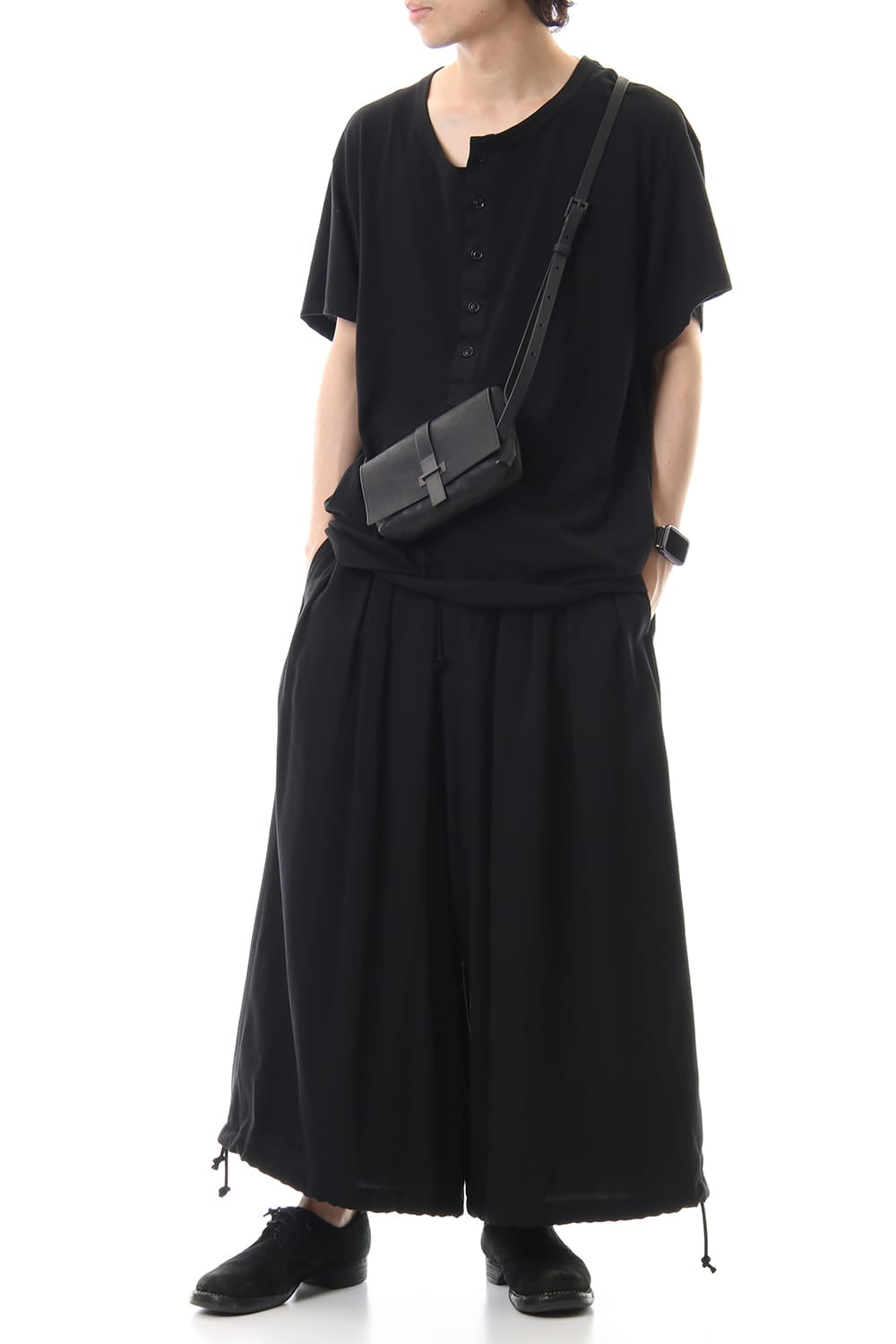 Oblong Mini Shoulder Bag - B - Black