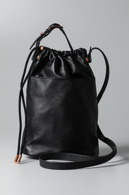 ドローストリングバッグ ブラック - io-08-069