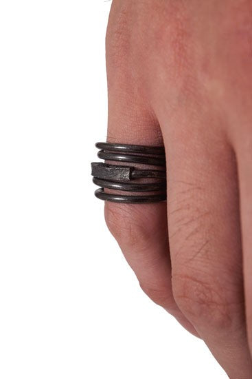 Ring 015 Silver Black