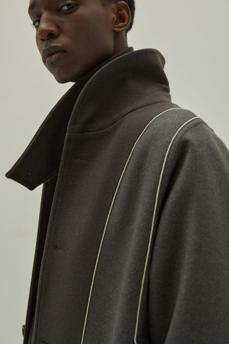 リバーシブル ショールカラーコート