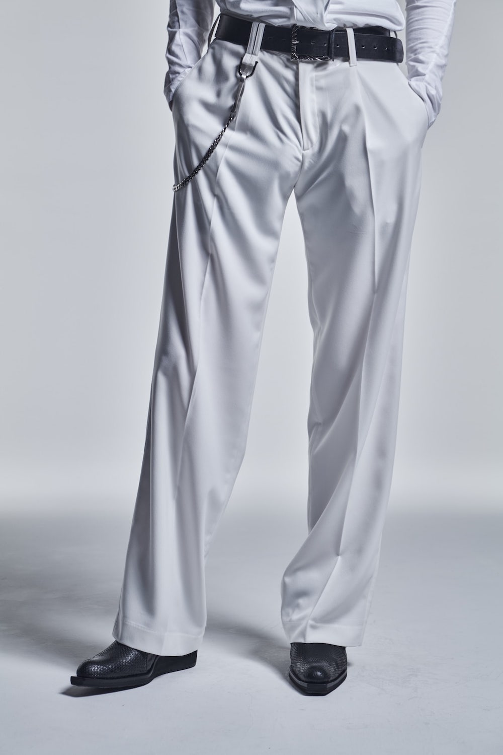 Wide Slacks White