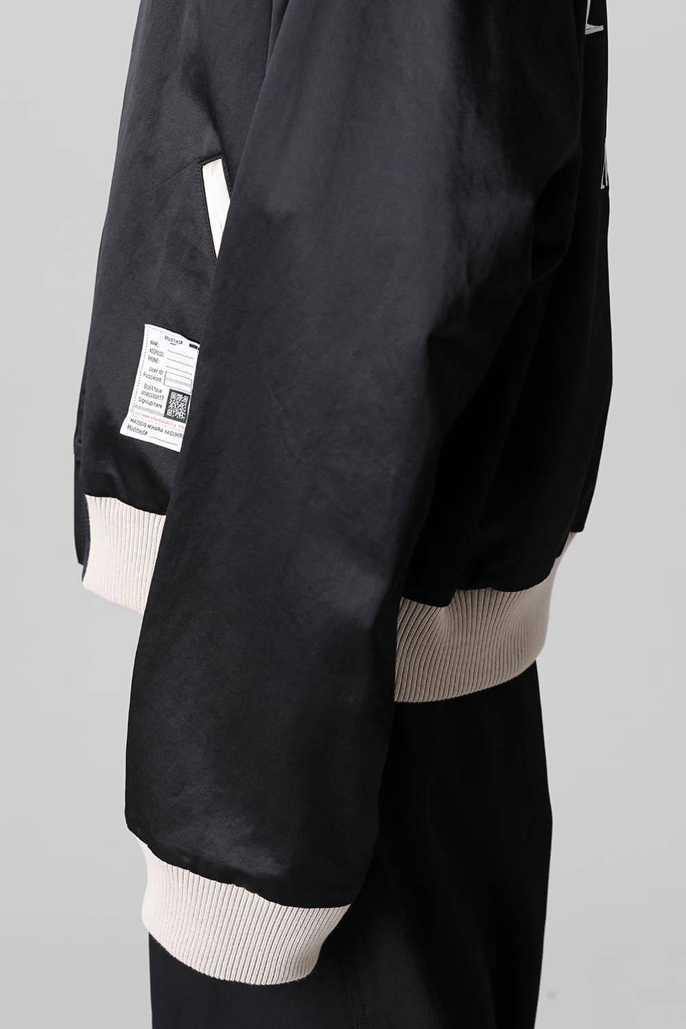 No-Collar Satin Jacket