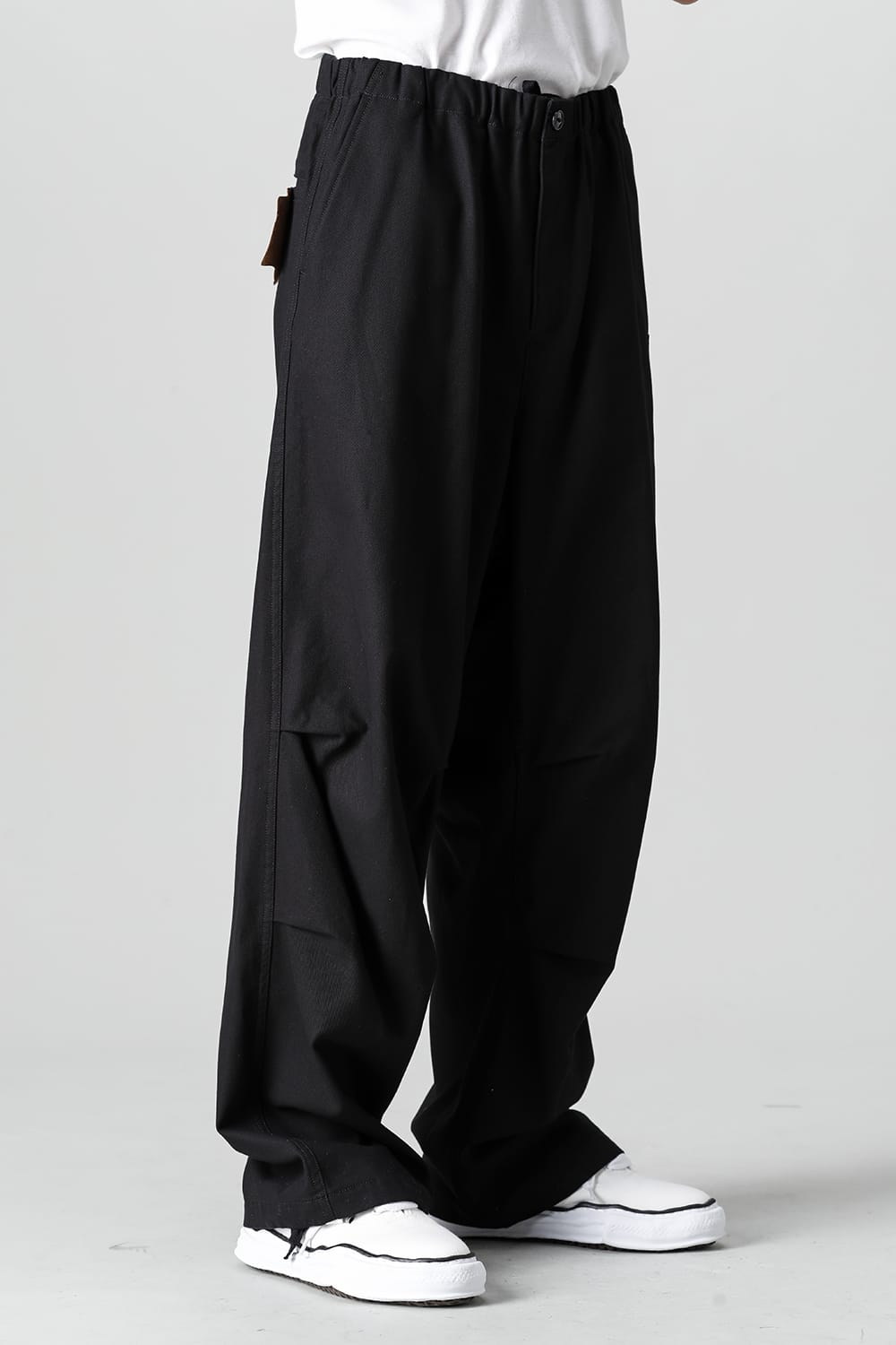 Compact Cotton Wide Trousers