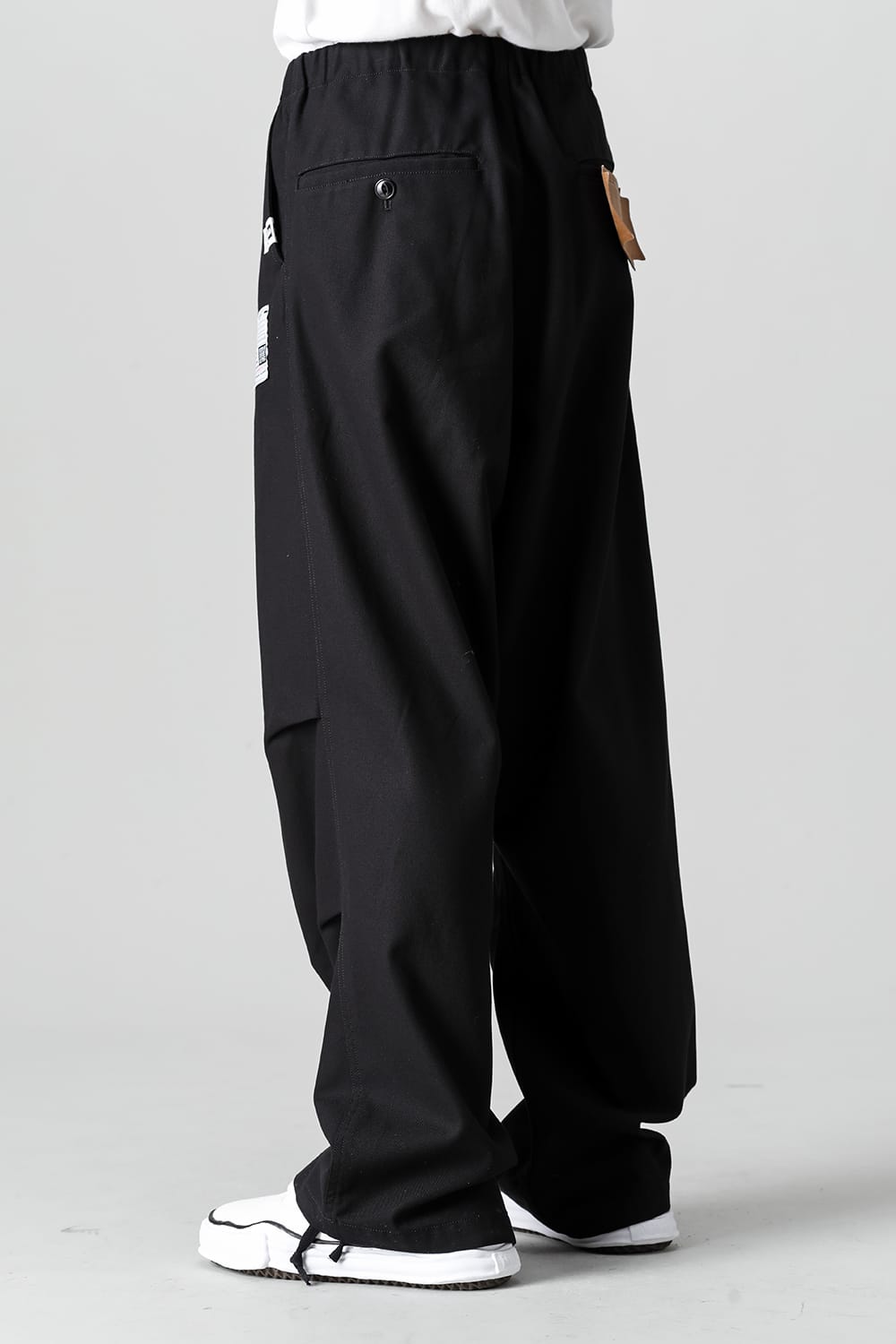 Compact Cotton Wide Trousers