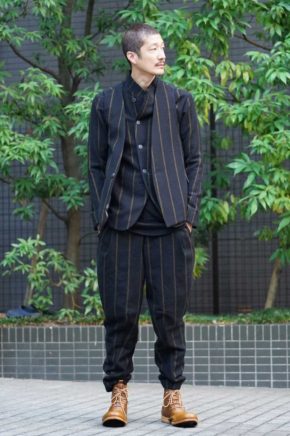 Relax Pants Wool Stripe