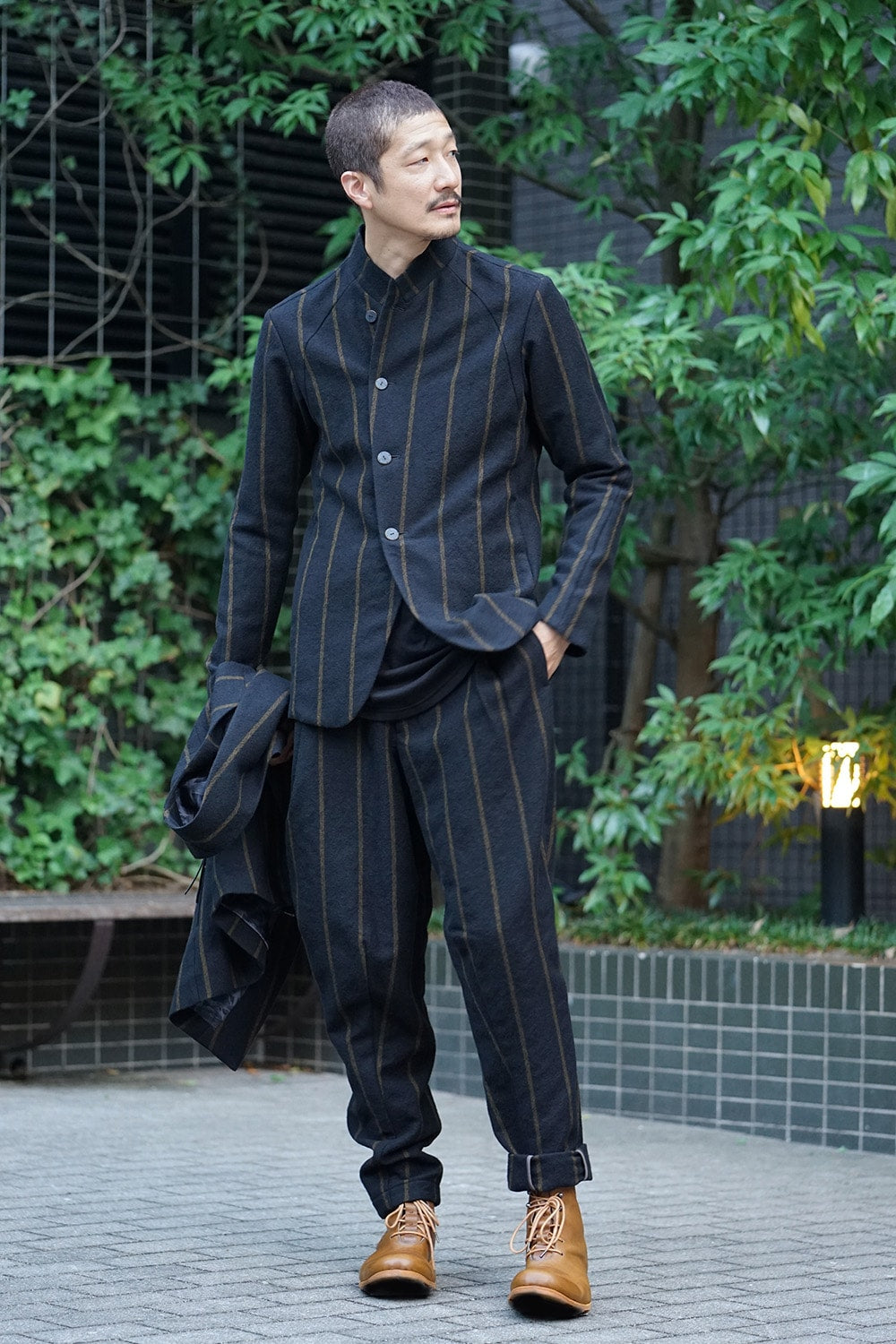 Relax Pants Wool Stripe