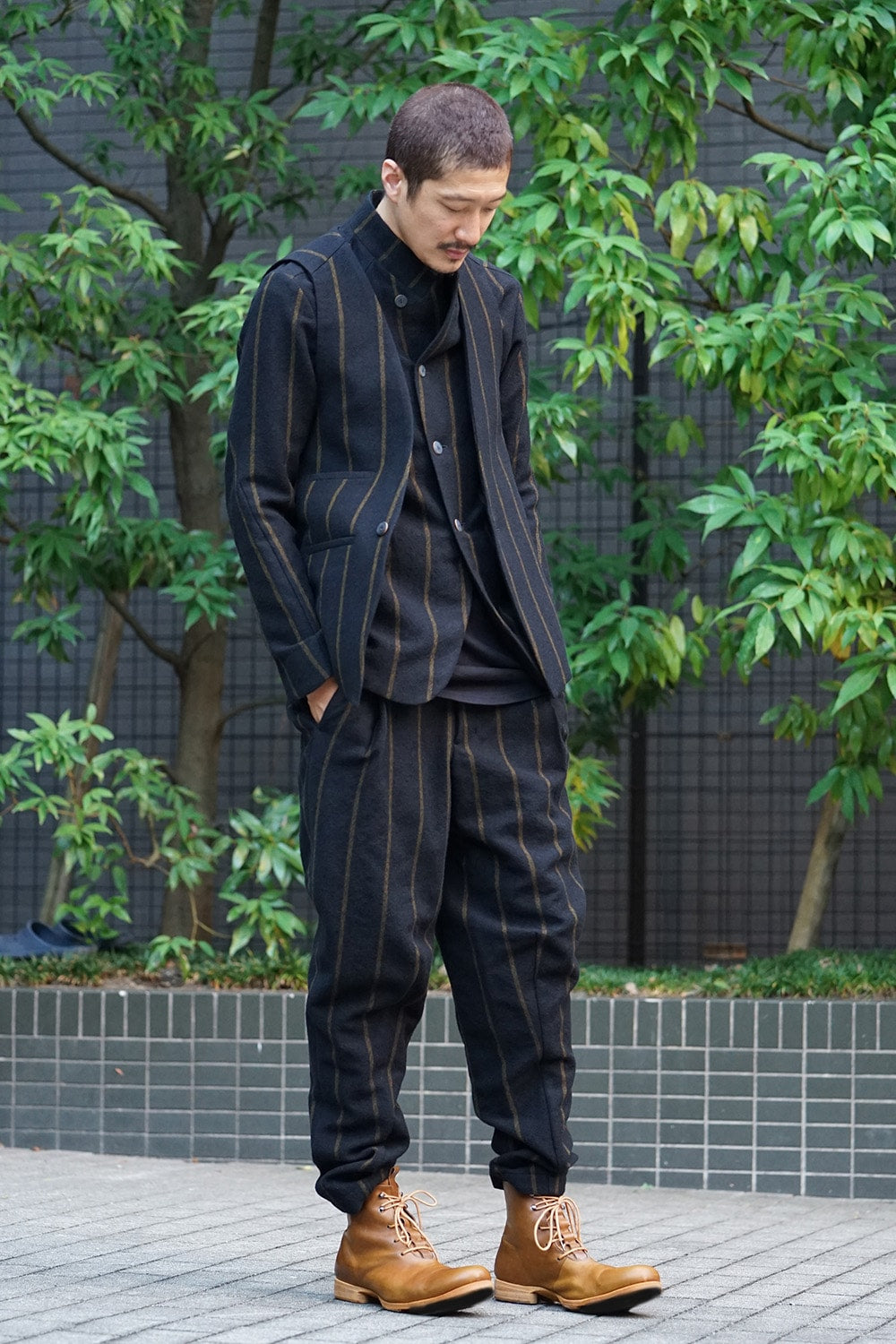 Relax Pants Wool Stripe