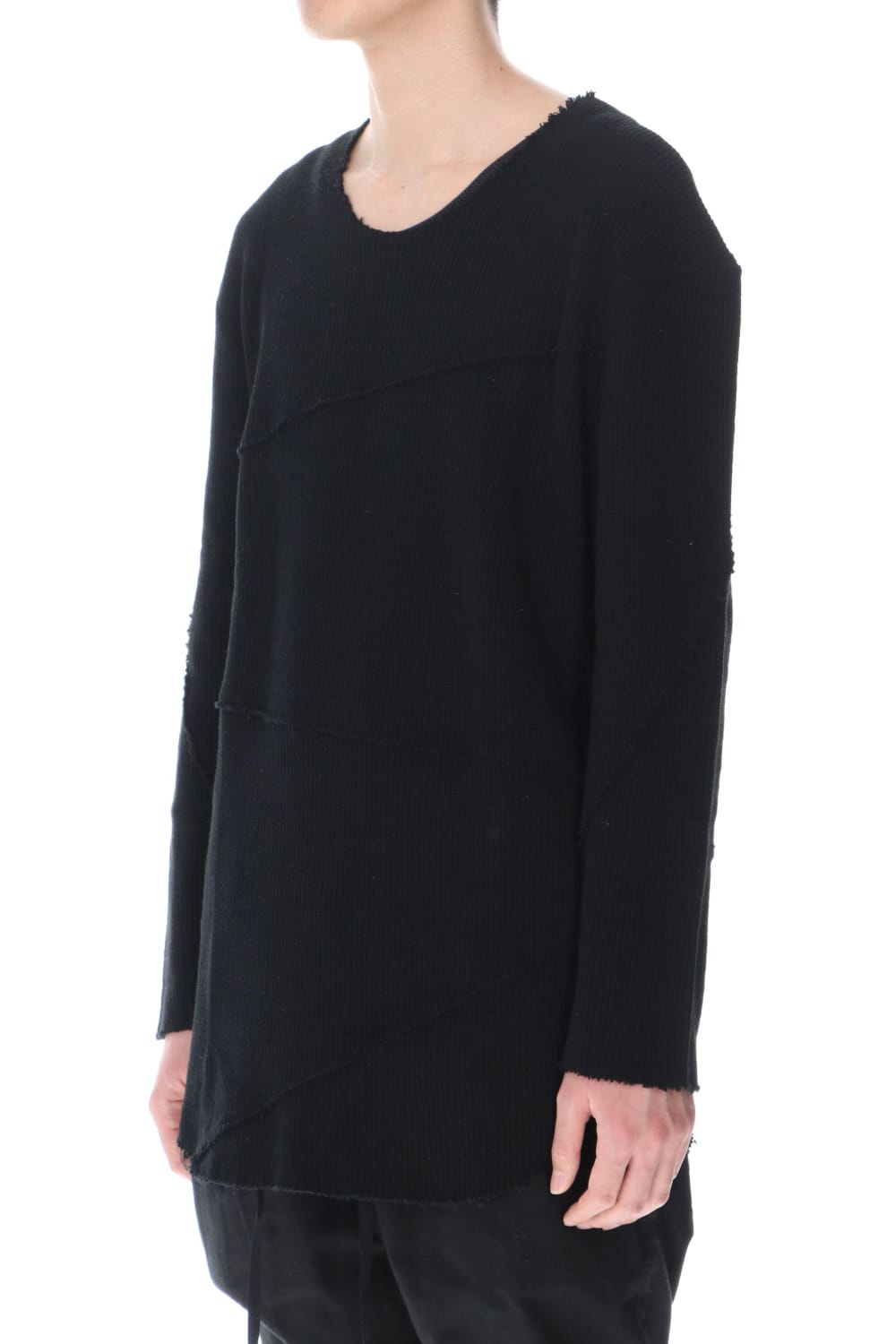 Spiral Seam Knit Black