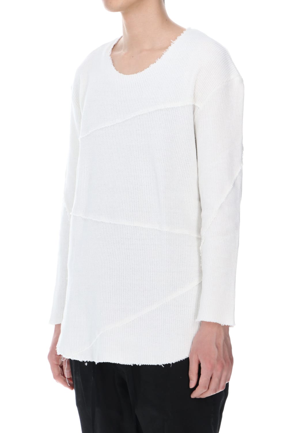 Spiral Seam Knit White