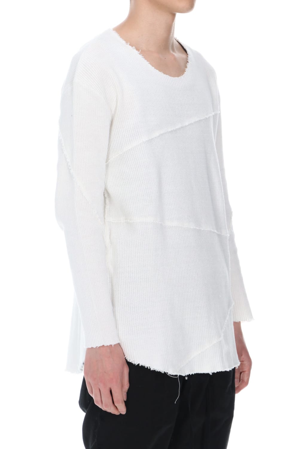 Spiral Seam Knit White