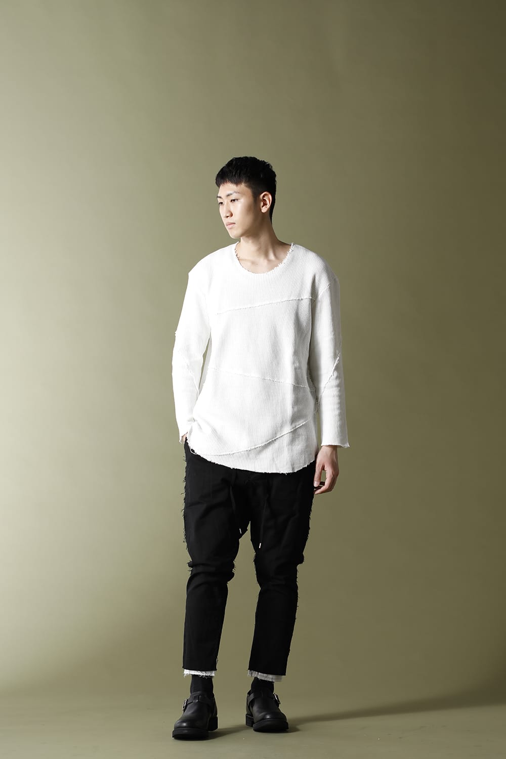 Spiral Seam Knit White