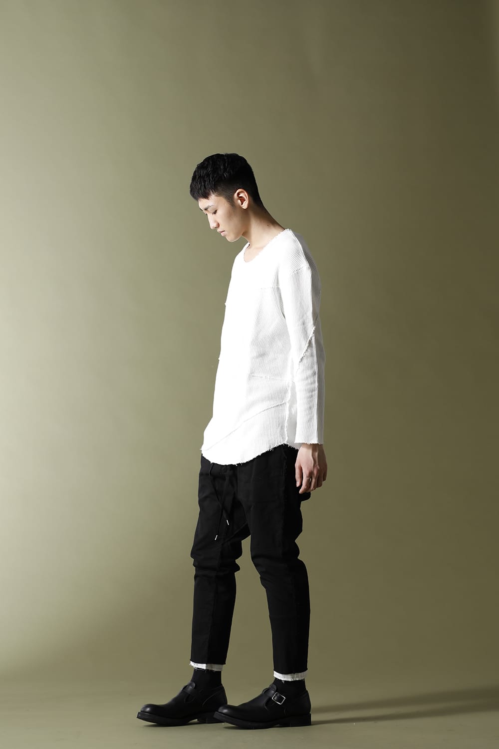 Spiral Seam Knit White