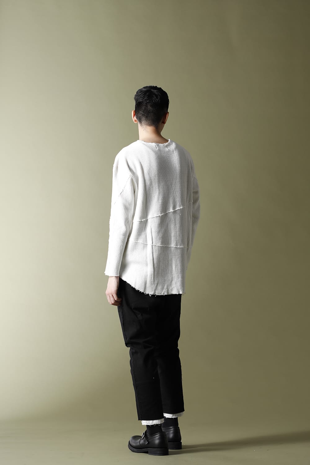 Spiral Seam Knit White