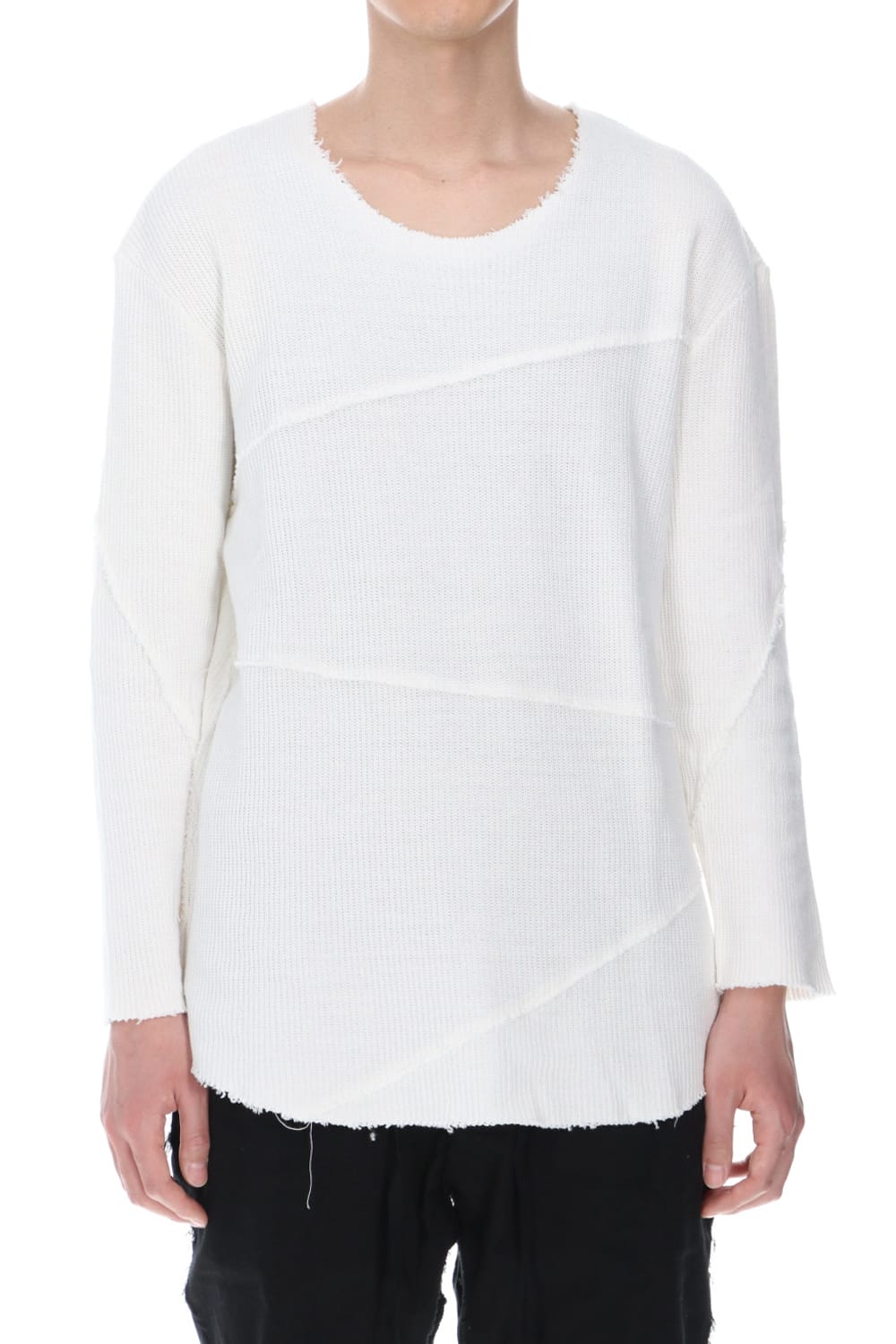 Spiral Seam Knit White