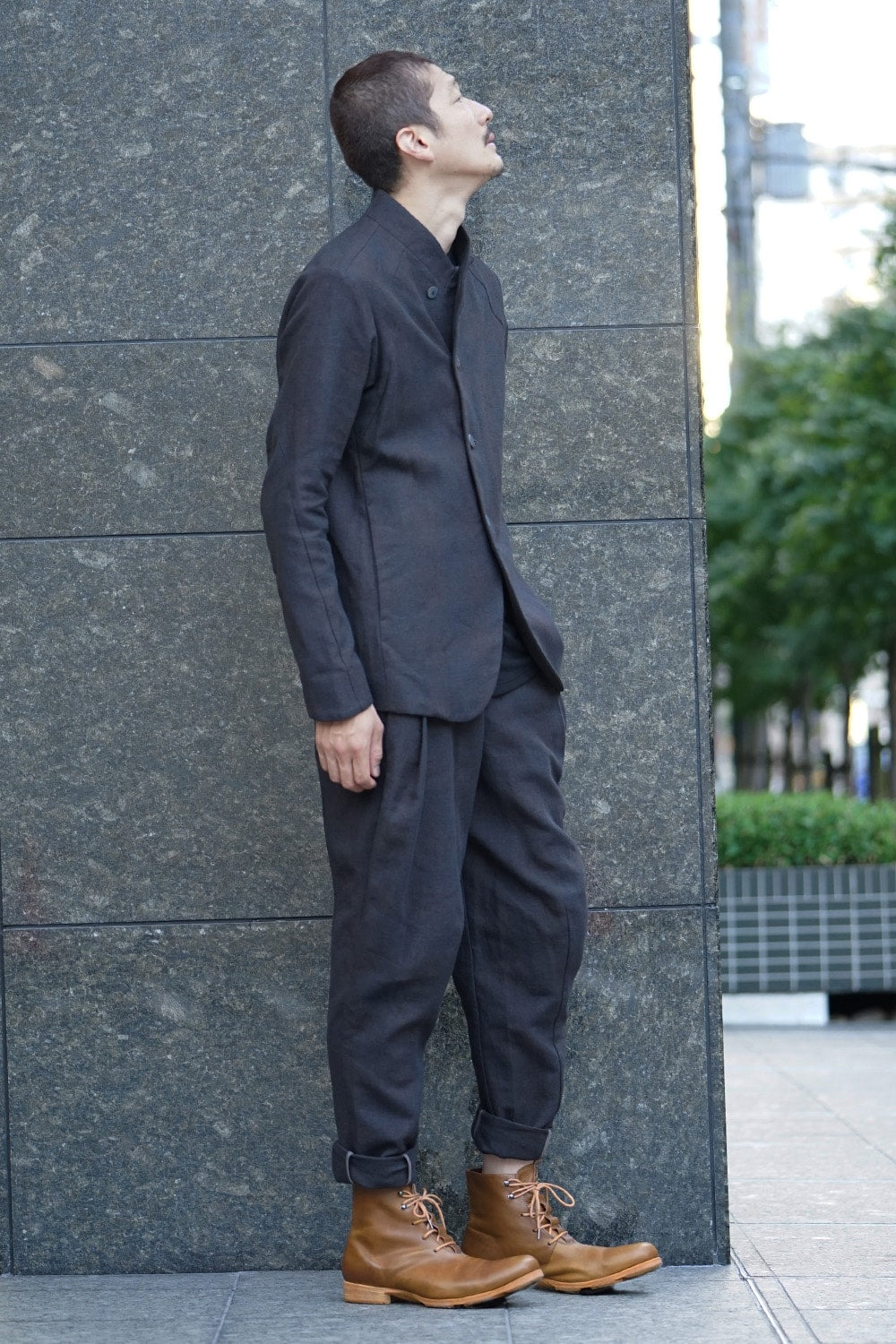 Relax pants   silk / linen check