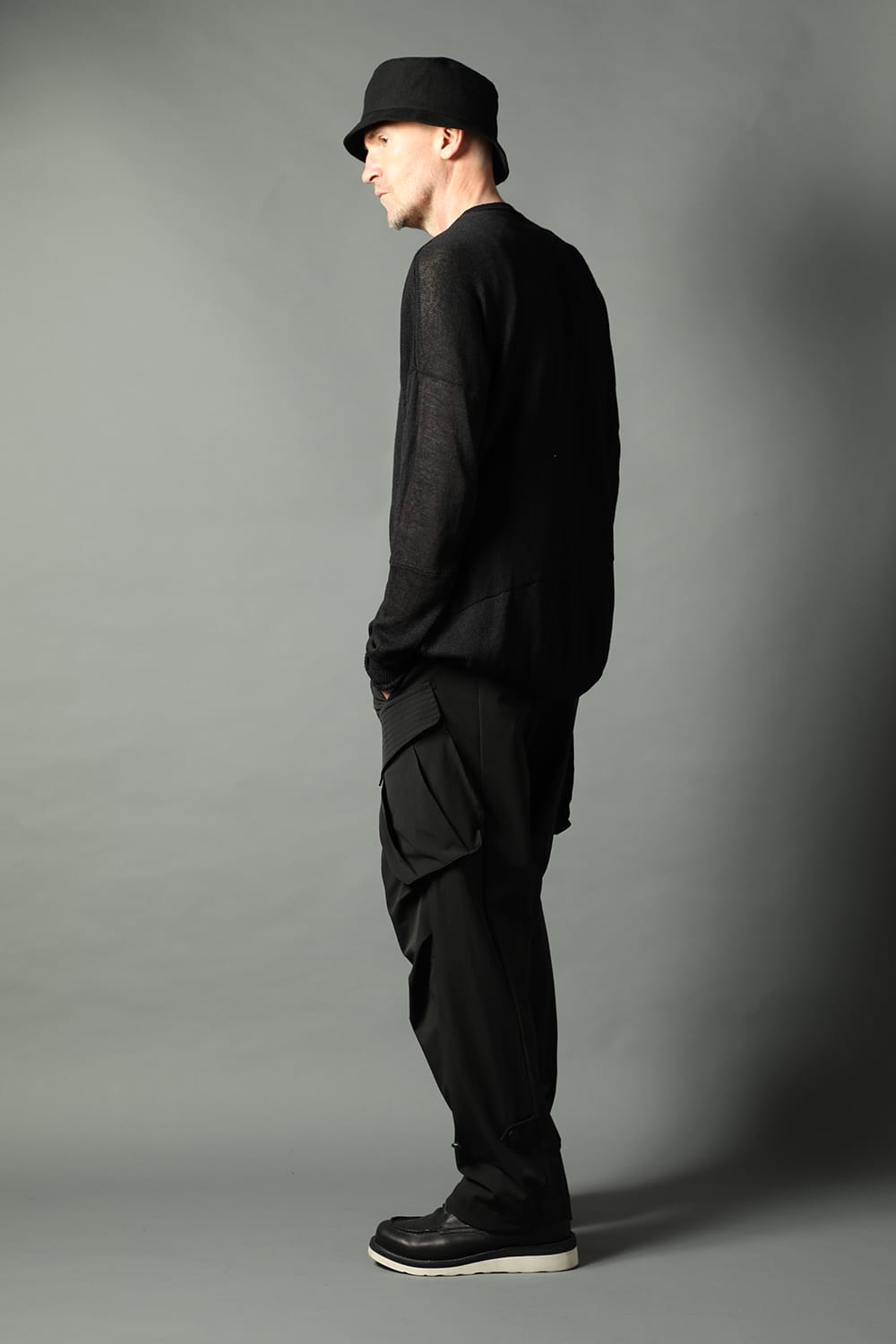 Knit long sleeve linen nylon combination