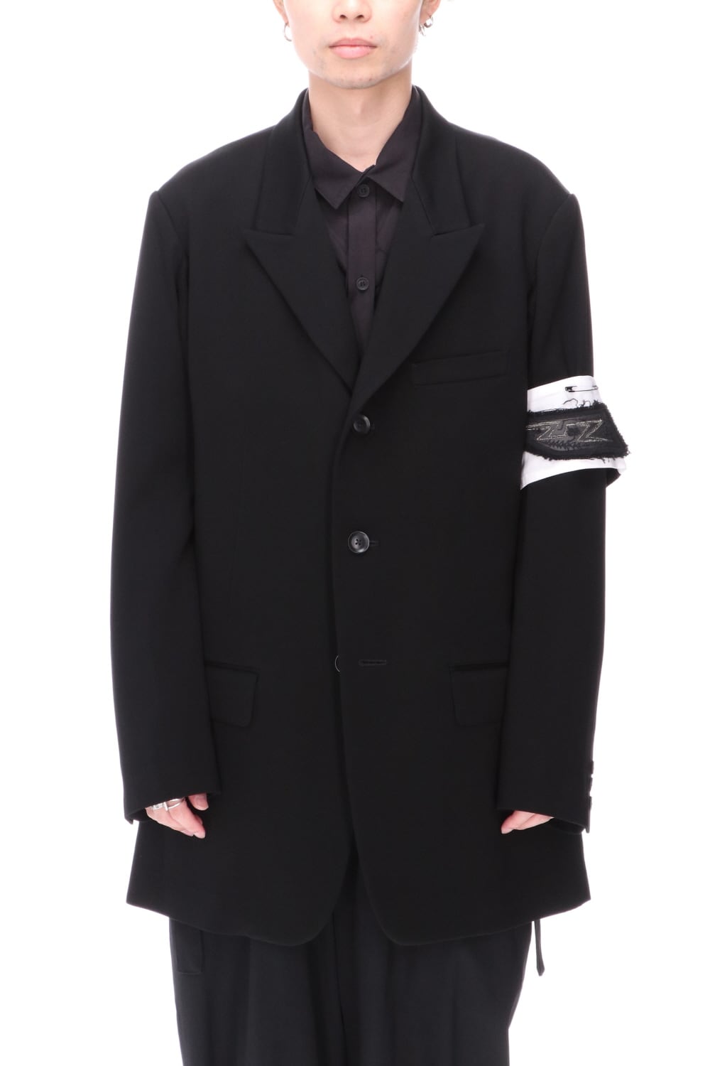 Side Gusset Peaked Lapel Jacket