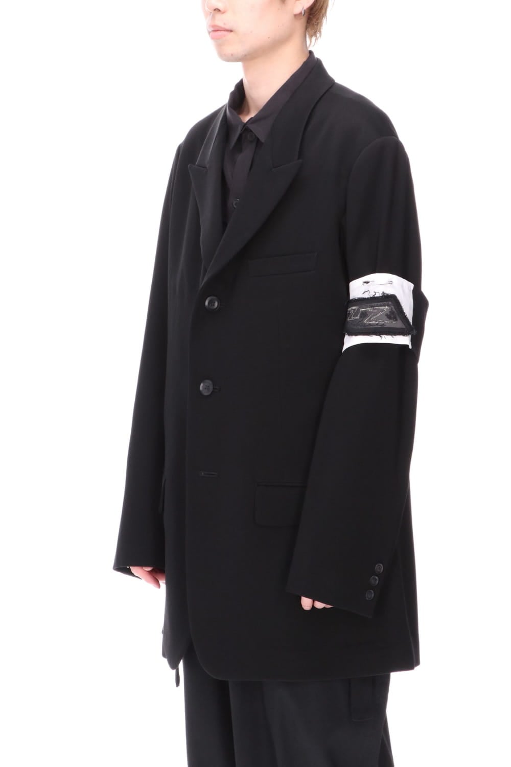 Side Gusset Peaked Lapel Jacket