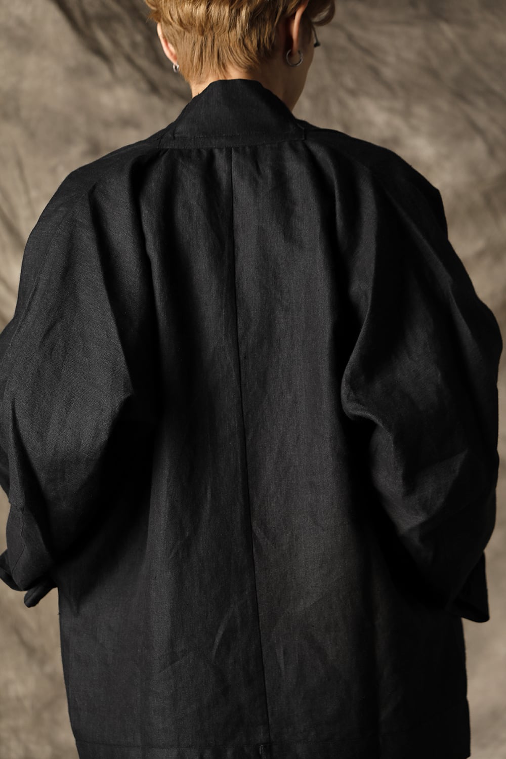 JACKET#43 ANTHRACITE RAMIE/LINEN TWILL