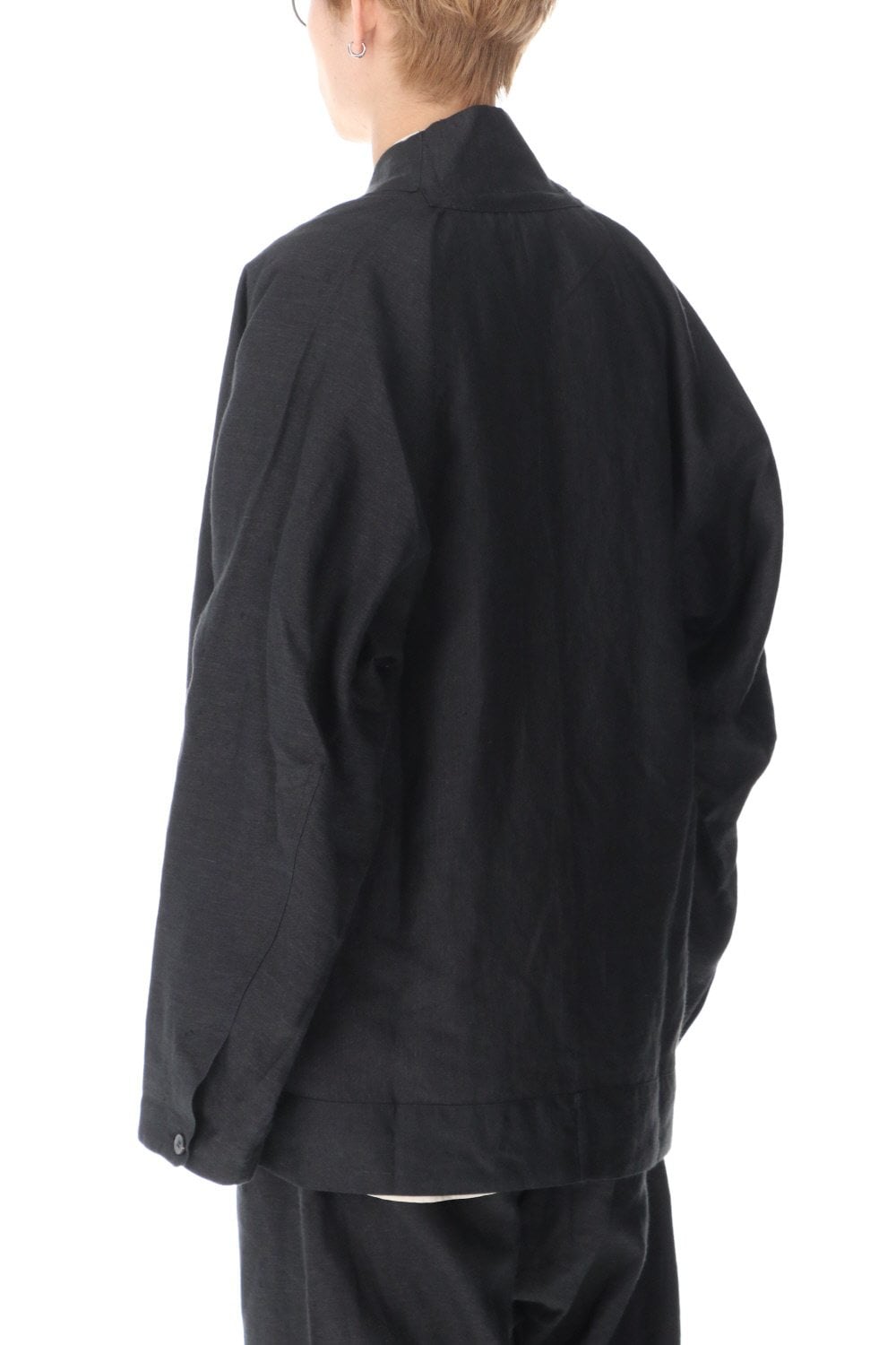 JACKET#43 ANTHRACITE RAMIE/LINEN TWILL