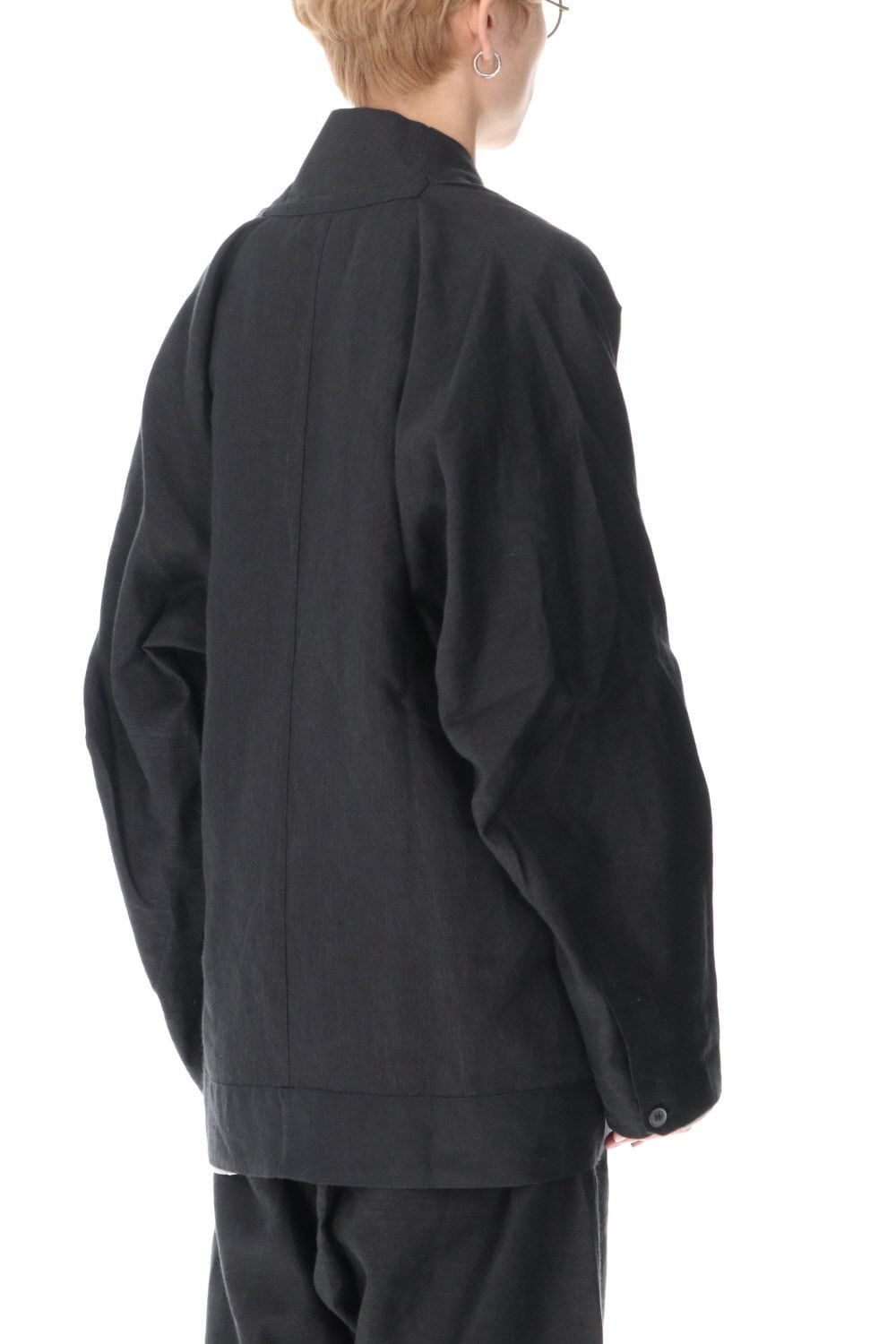JACKET#43 ANTHRACITE RAMIE/LINEN TWILL