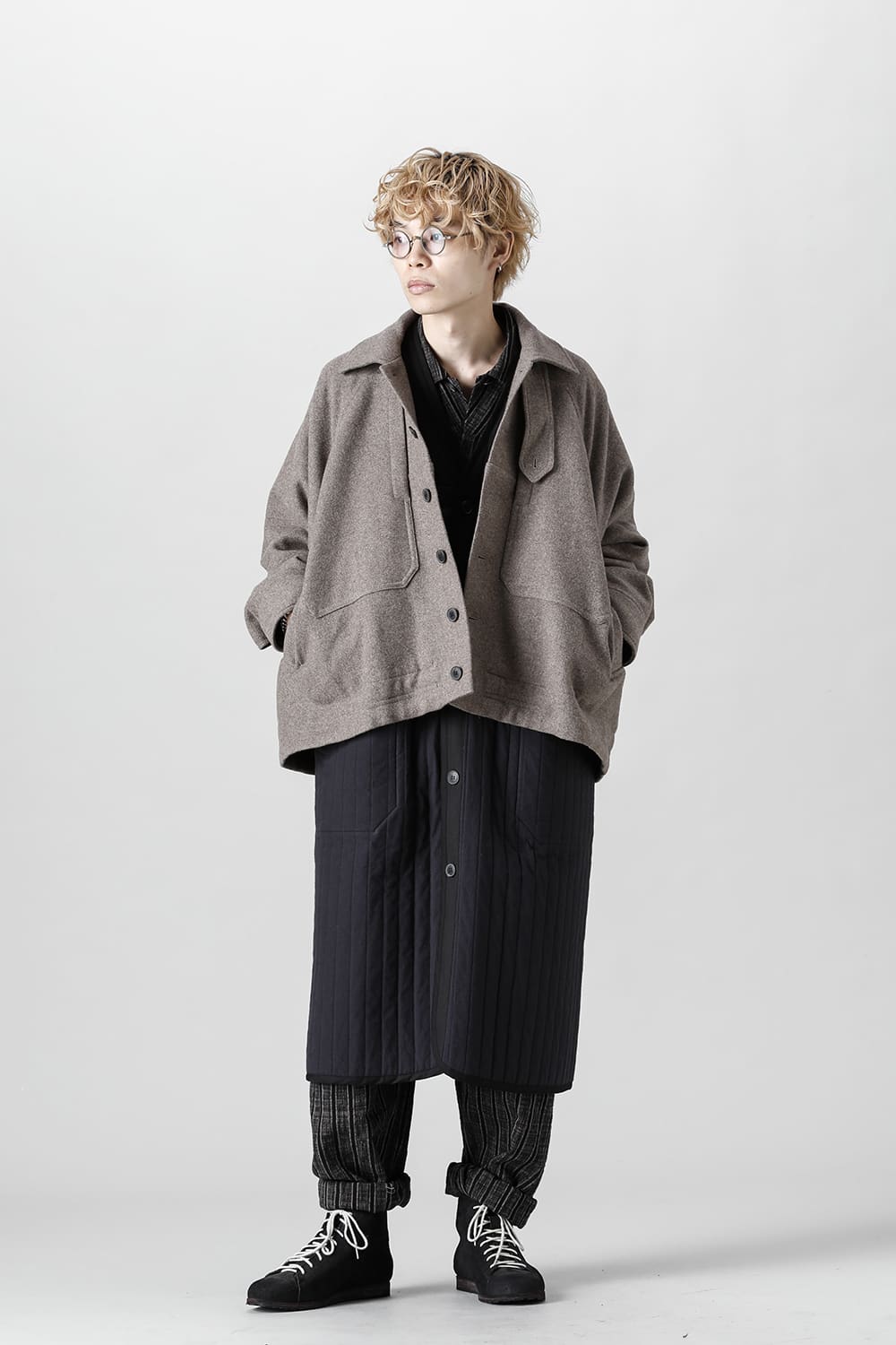 ジャケット#46   NATURAL BROWN YAK WOOL 