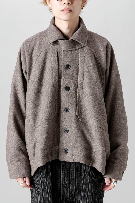 ジャケット#46   NATURAL BROWN YAK WOOL 