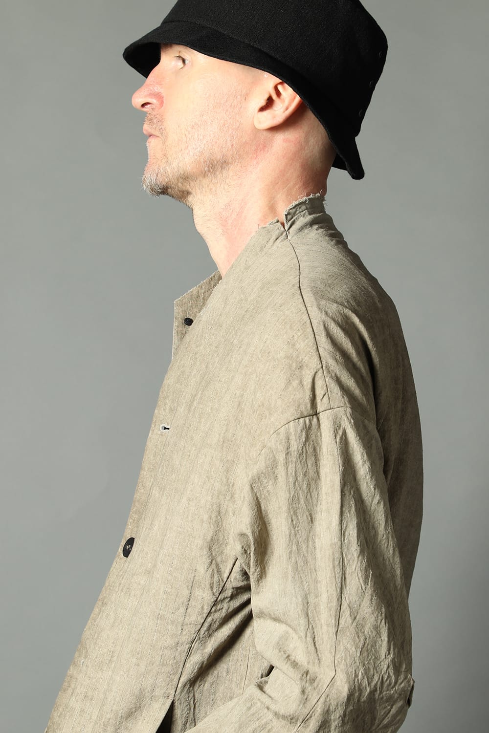 Jacket cotton / linen cold dyed