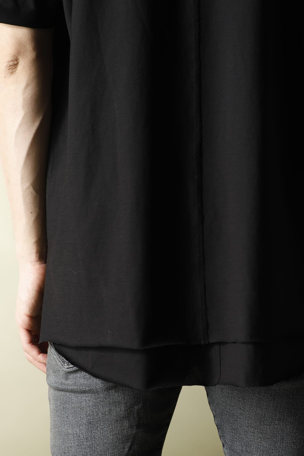 Layered Cutsew 5th(C-Neck Oversize) Black