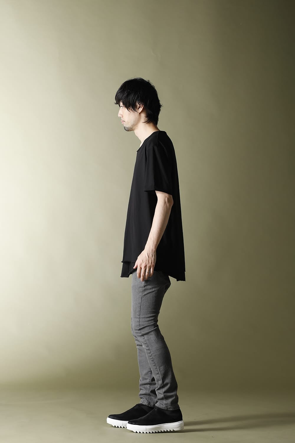Layered Cutsew 5th(C-Neck Oversize) Black
