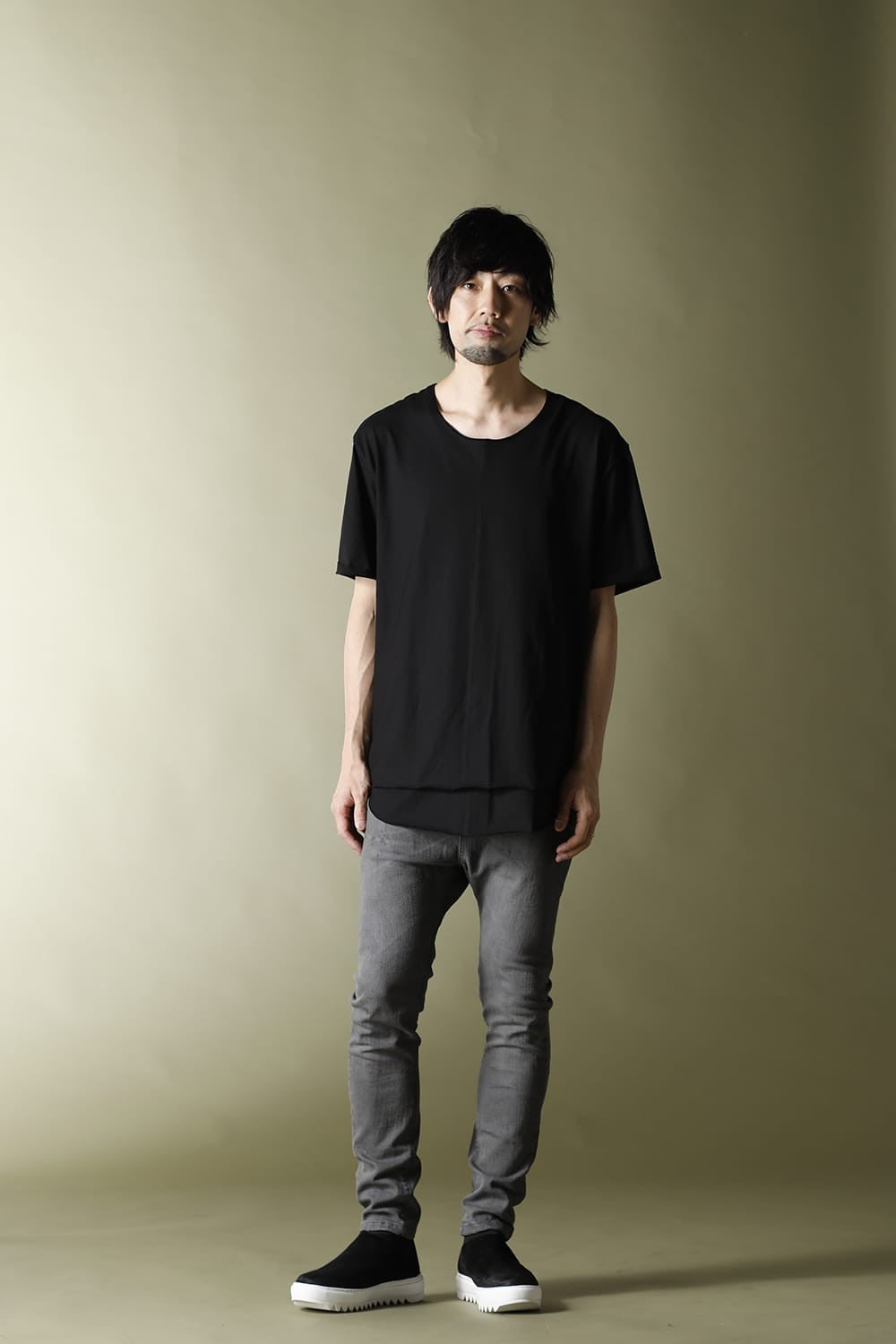 Layered Cutsew 5th(C-Neck Oversize) Black