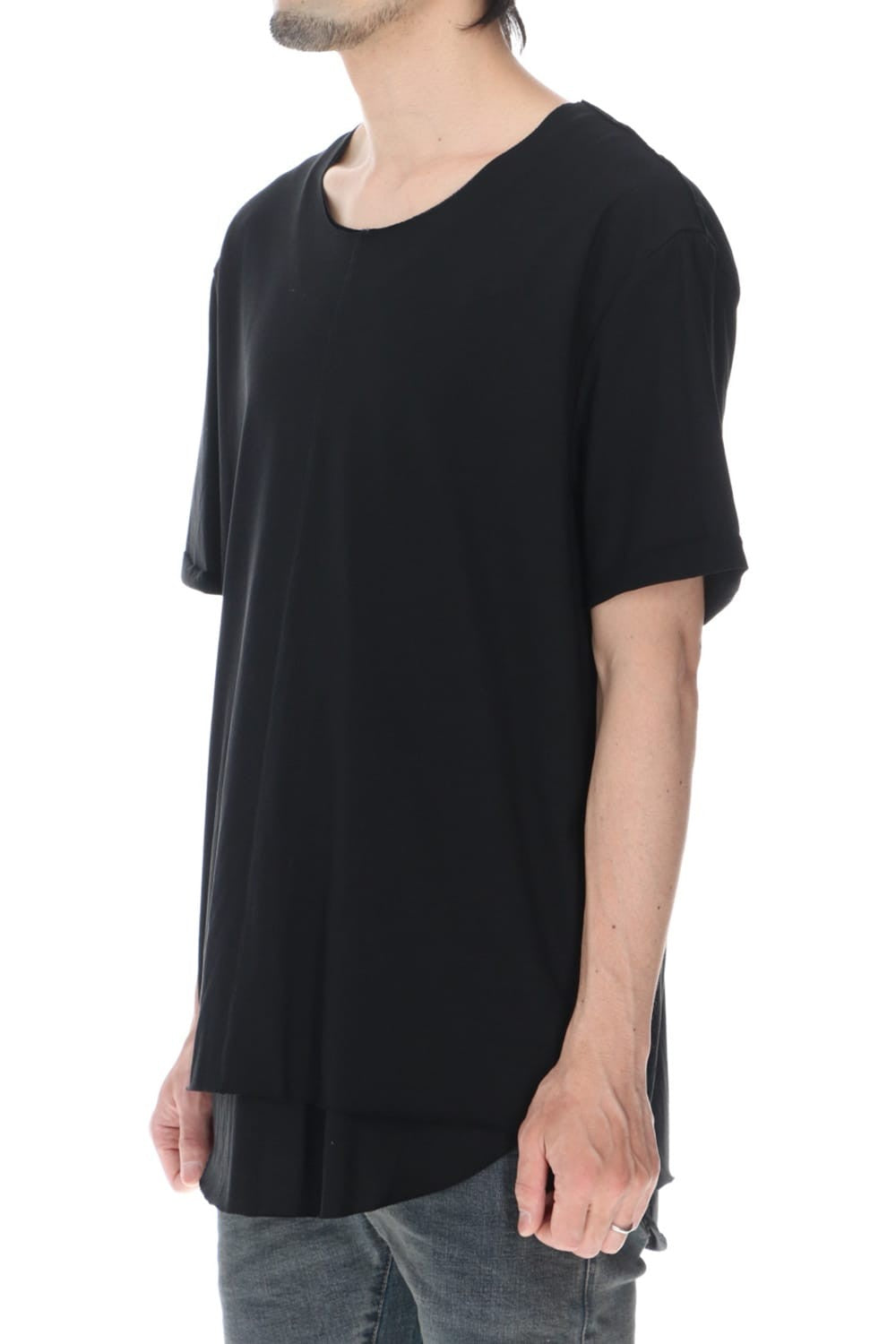 Layered Cutsew 5th(C-Neck Oversize) Black