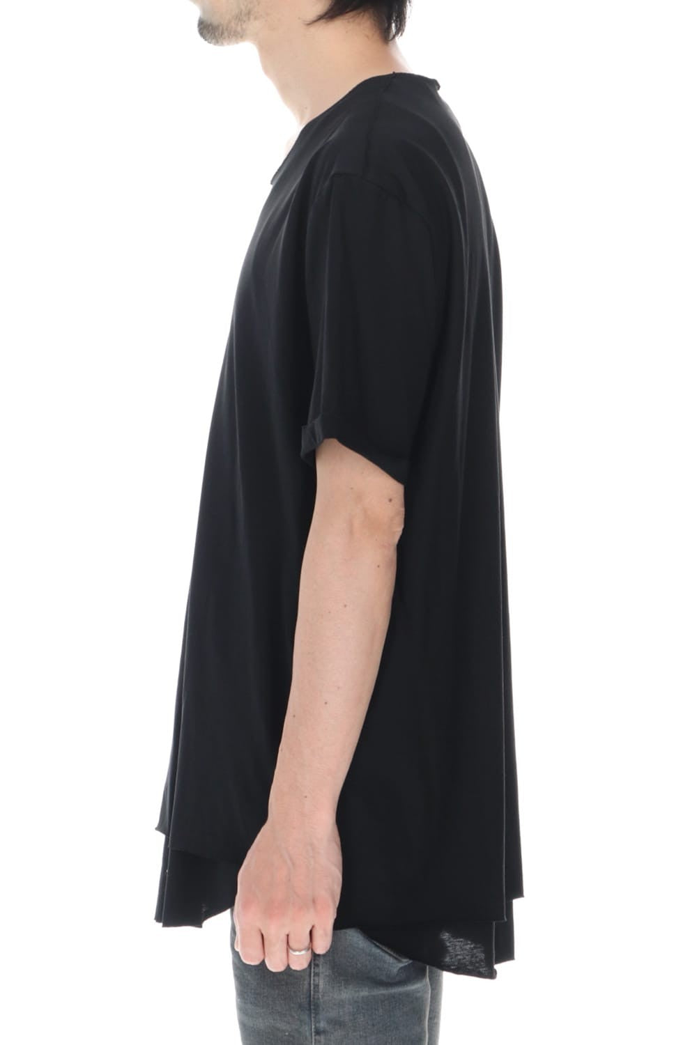Layered Cutsew 5th(C-Neck Oversize) Black