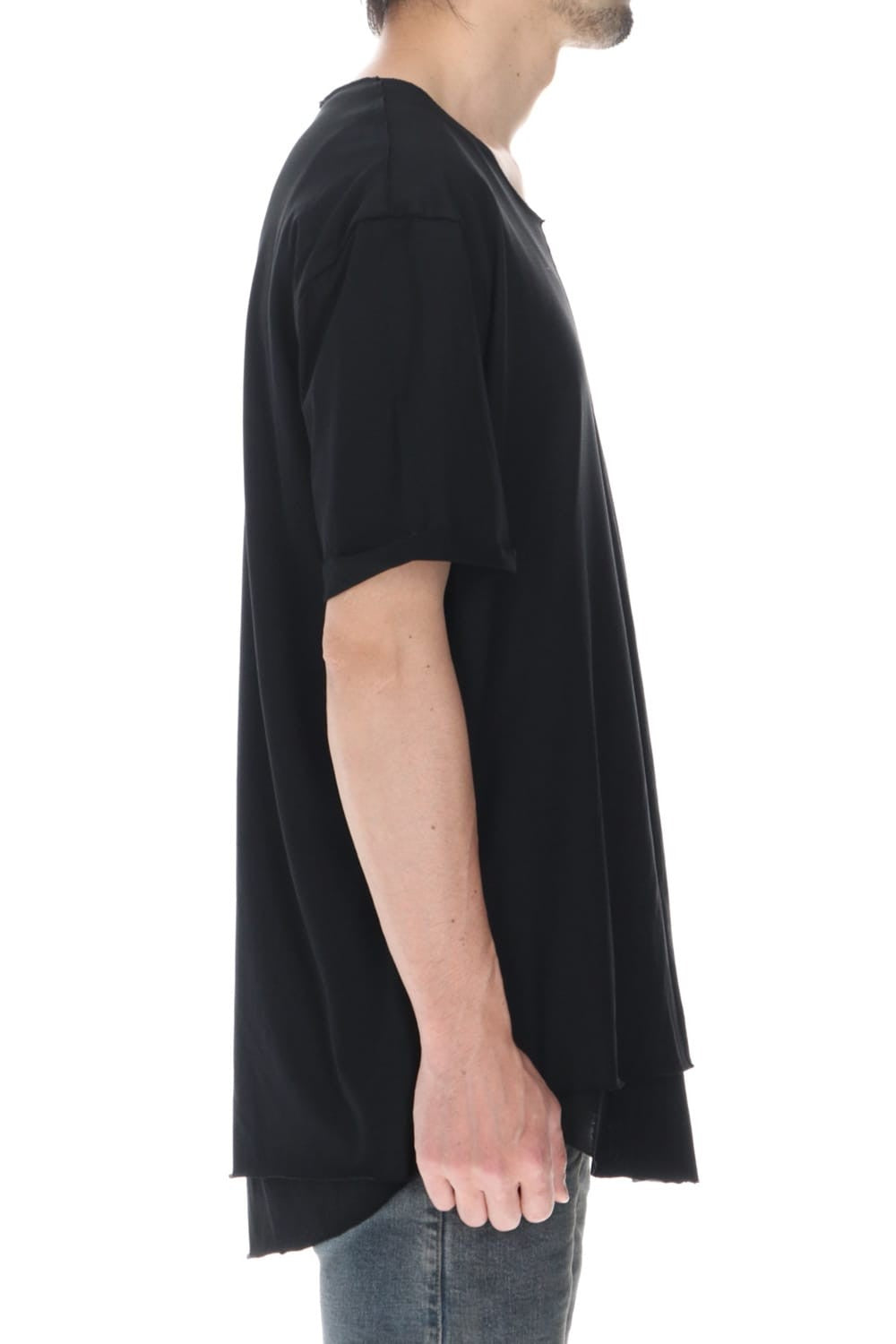 Layered Cutsew 5th(C-Neck Oversize) Black