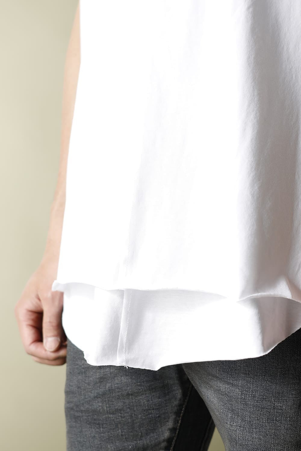 Layered Cutsew 5th(C-Neck Oversize) White