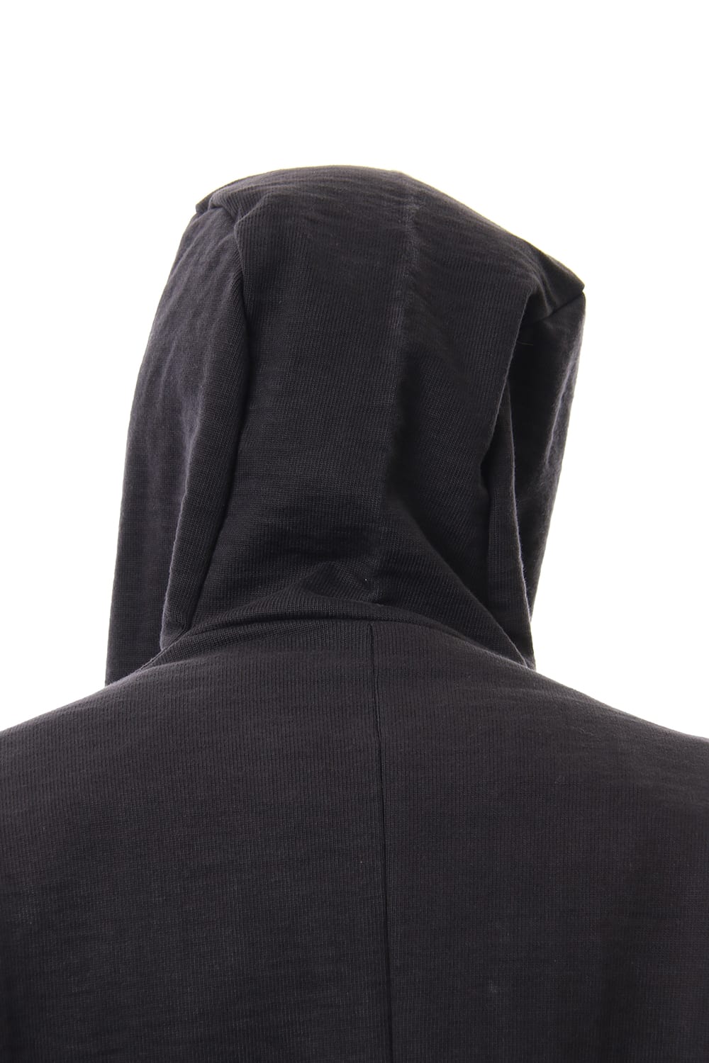 Heavy Jersey Hooded Coat Black