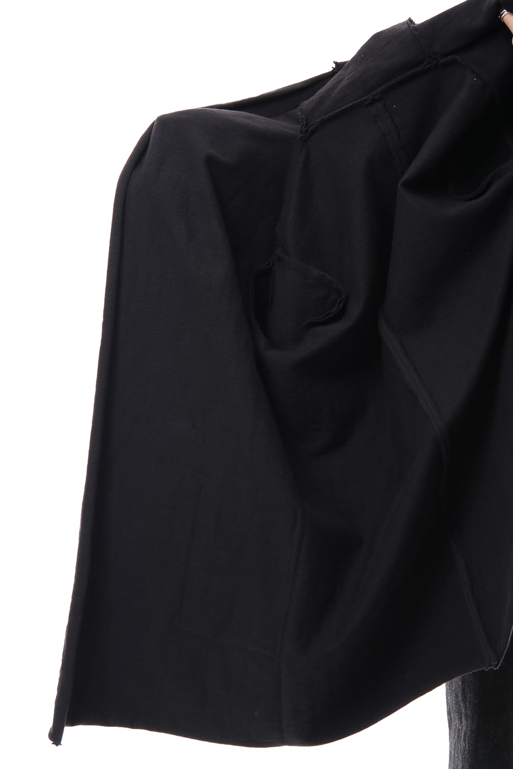Heavy Jersey Hooded Coat Black