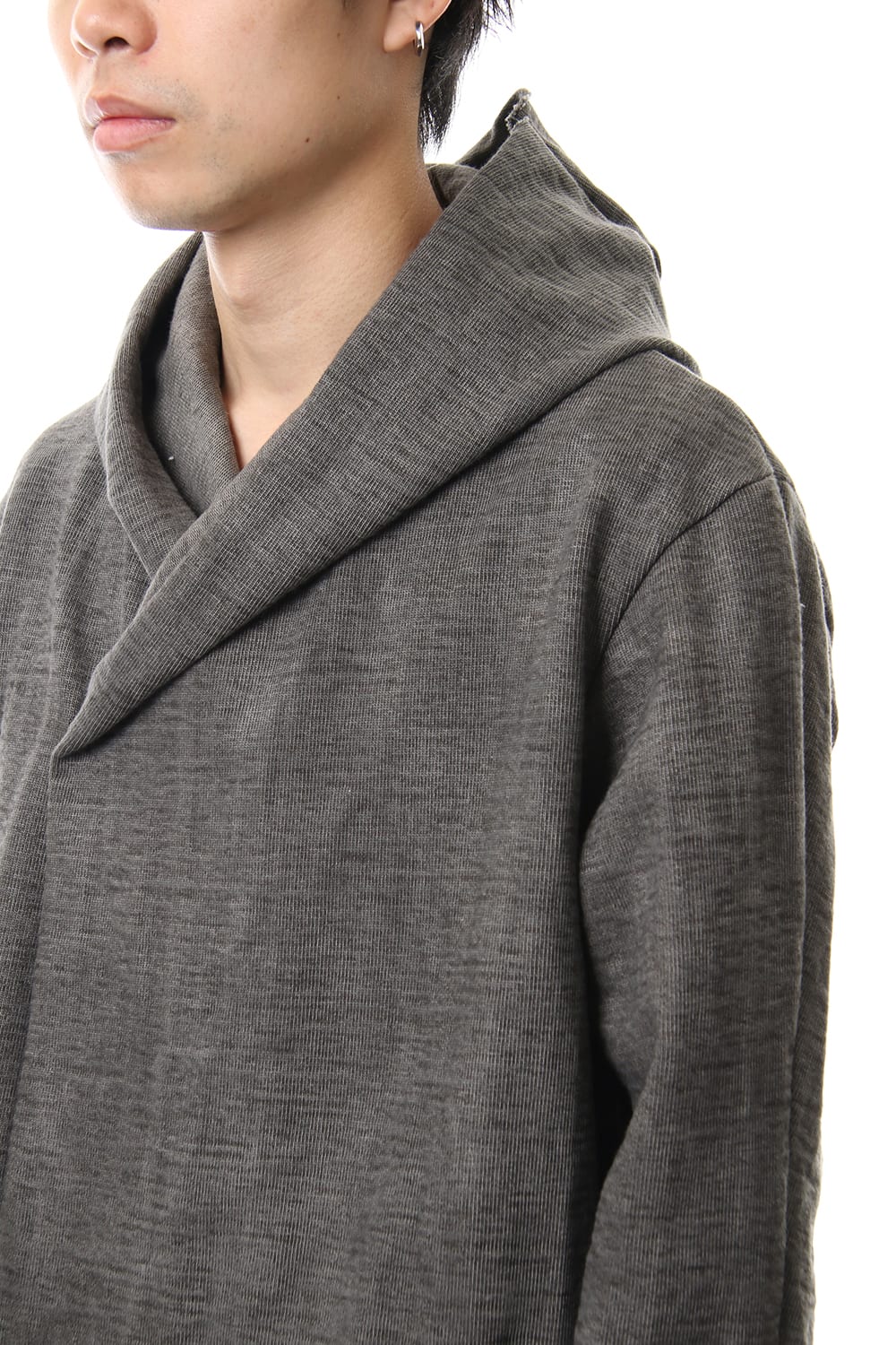 Heavy Jersey Hooded Coat Carbon